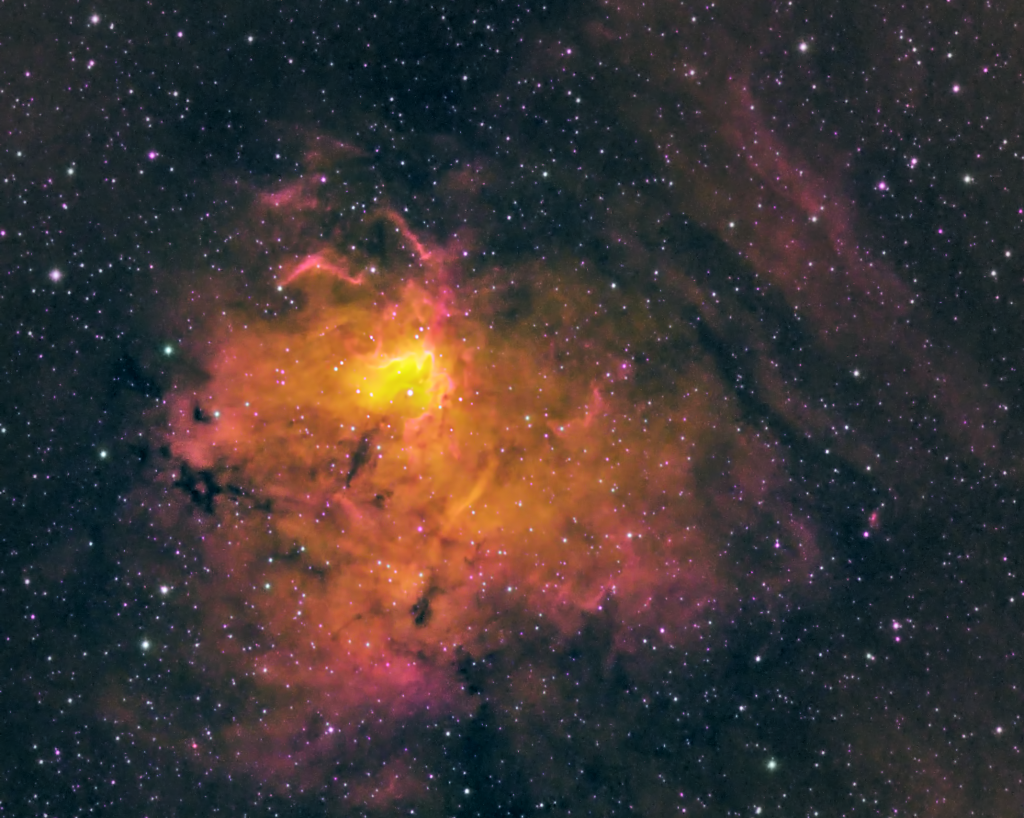NGC 1491 - HOS Palette